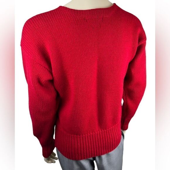 Vintage Polo by Ralph Lauren Red Wool Sweater Perfect Condition Size Large - Picture 3 of 6
